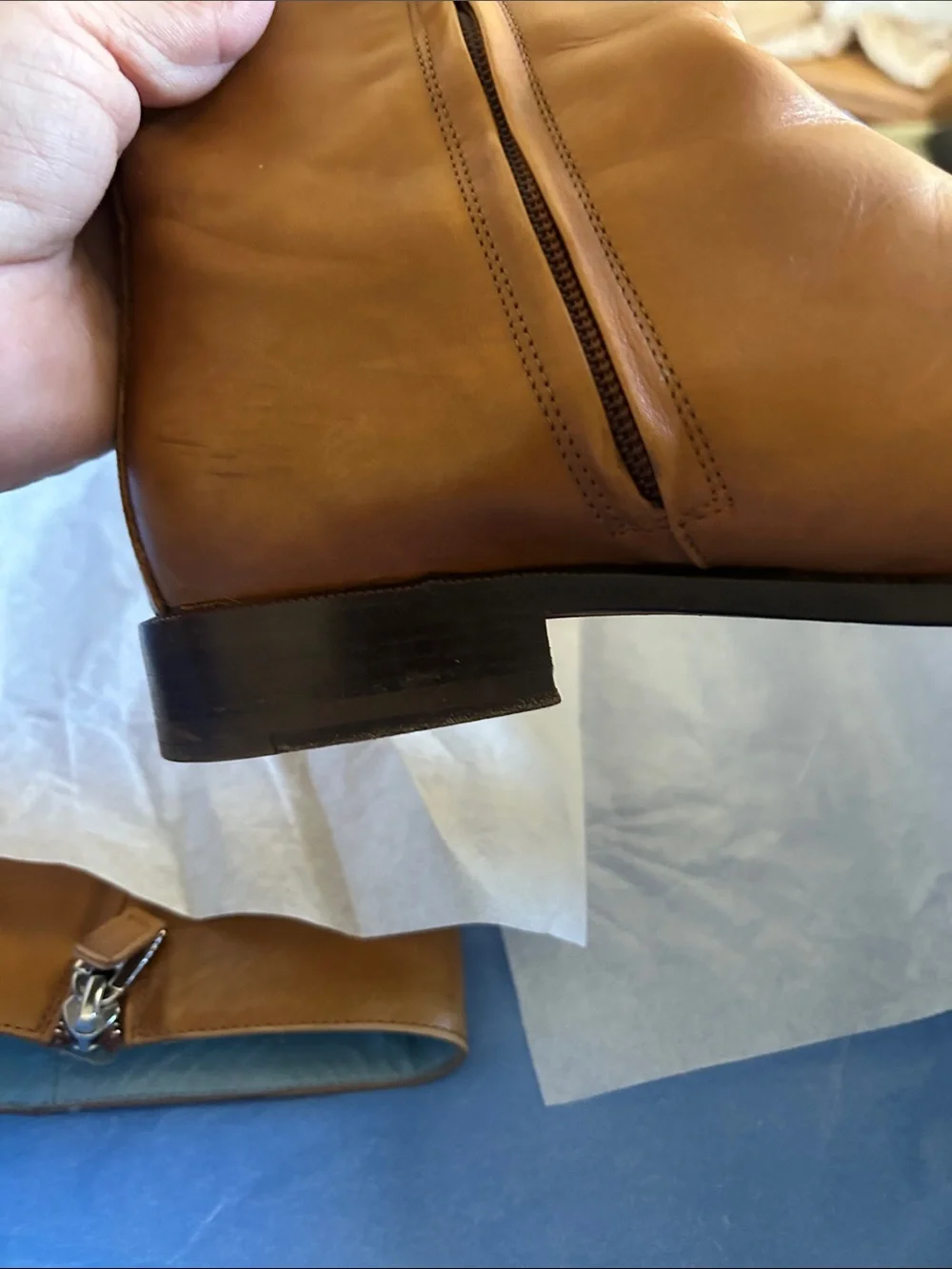 Women's Lambertson Truex Leather Boots in Cognac Tan